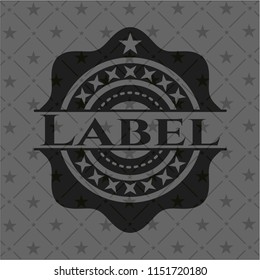 Label dark icon or emblem