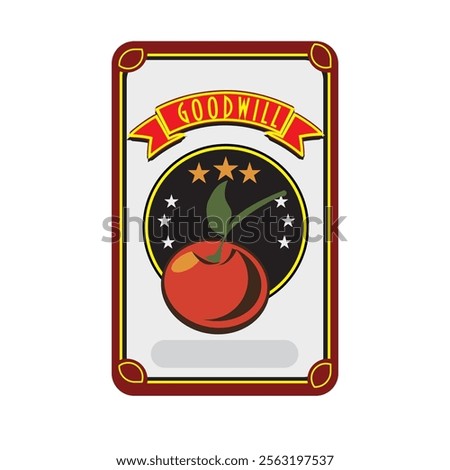 Label for Day of Goodwill. Vector illustration
