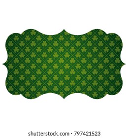 label decoration pattern clover st patrick day