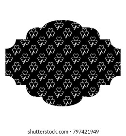 label decoration pattern clover st patrick day