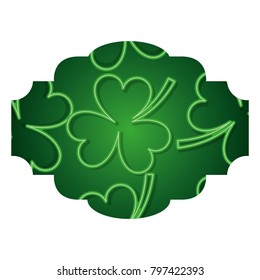 label decoration pattern clover st patrick day