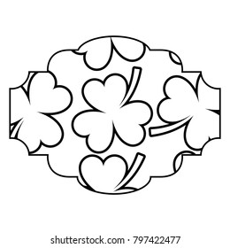 label decoration pattern clover st patrick day