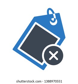 label delete glyph double color