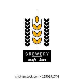 Label delicious foam beer drink. Premium craft beer. Label for the menu.