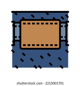 Label denim Farbe Symbol Vektorgrafik. etikettieren Sie ein Denim-Zeichen. einzelne Symbolillustration