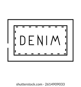 label denim line icon vector. label denim sign. isolated contour symbol black illustration