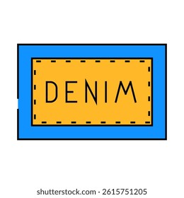 label denim line icon vector. label denim sign. isolated symbol illustration