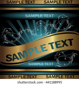 Label for design of bottles and boxes with drinks and products. Vector illustration.