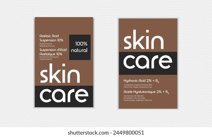 Label design. branding identity design pouch set template.Stand-up foil pouch design with paper packaging. Brand identity label. Vector set packaging