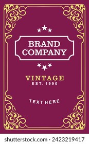 The label design creates the impression of grandeur and luxury from a bygone era, giving the product a special, exclusive feel