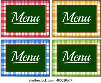 Label design with different colors illustration