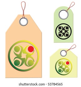 Label and design element.