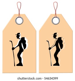 Label and design element. Trip.