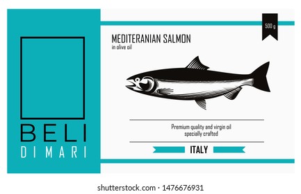 label design for fish in a jar