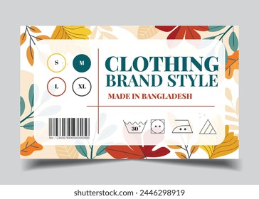 Label Design Garment Printable customizable clothing label template