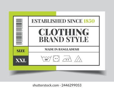 Label Design Garment Printable customizable clothing label template