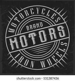 Label design with the 'Gin' font. T-shirt design, dusty background.
