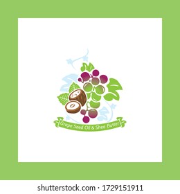 Label design for grape seed and shea butter