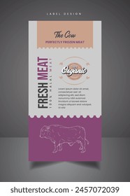 Label Design Meat Packaging, Meat Boxing organic food packaging label design 