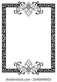 Label Design Ornamental Border Decorative Vector