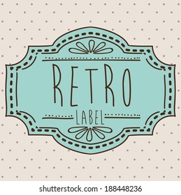 Label design over beige background, vector illustration