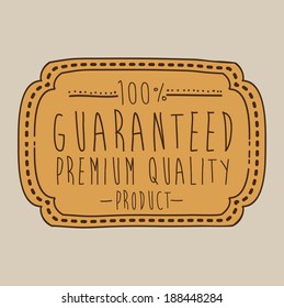 Label design over beige background, vector illustration