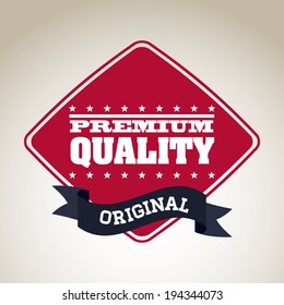 Label design over beige background, vector illustration