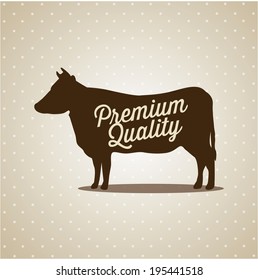 Label design over beige background, vector illustration