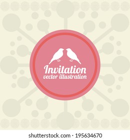 Label design over beige background, vector illustration