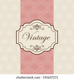 Label design over beige background, vector illustration