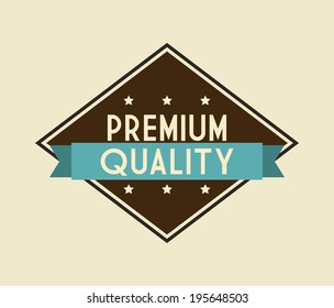 Label design over beige background, vector illustration