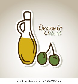 Label design over beige  background, vector illustration
