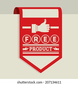 Label design over beige background, vector illustration