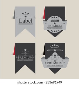 Label design over beige background, vector illustration