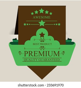 Label design over beige background, vector illustration
