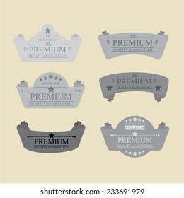 Label design over beige background, vector illustration