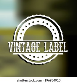 Label design over blur background,vector illustration