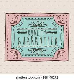 Label design over brown dotted background, vector illustration
