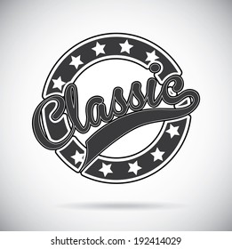 Label design over white background, vector illustration