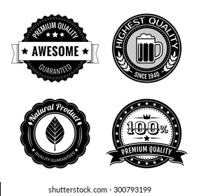Label design for product. Collection of design elements. Vector illustration.