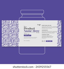 Label design. Product label template design.