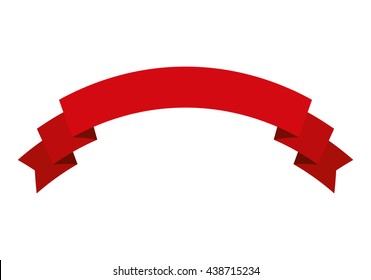 label design. red ribbon icon. vector graphic