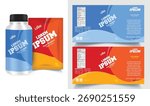 label design, soft drink bottle label design. Soda can vector. Energy drink label design. Orange flavor fruit juice label template design	