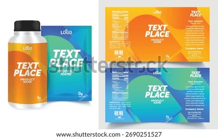 label design, soft drink bottle label design. Soda can vector. Energy drink label design. Orange flavor fruit juice label template design	