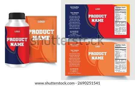 label design, soft drink bottle label design. Soda can vector. Energy drink label design. Orange flavor fruit juice label template design	