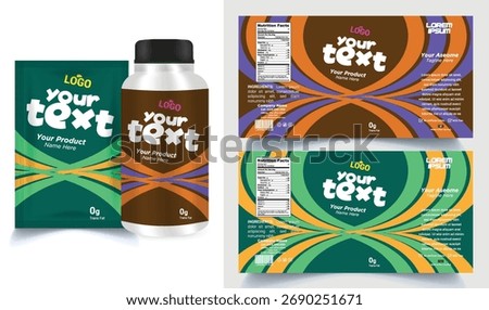label design, soft drink bottle label design. Soda can vector. Energy drink label design. Orange flavor fruit juice label template design	