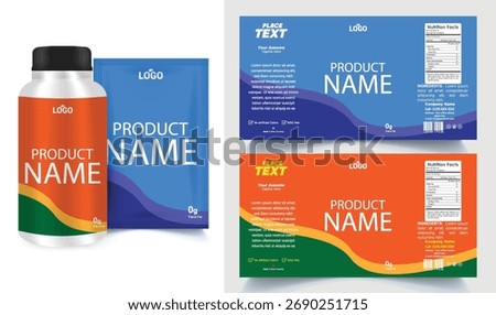 label design, soft drink bottle label design. Soda can vector. Energy drink label design. Orange flavor fruit juice label template design	
