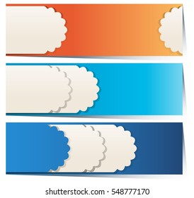 Label design in three colors illustration