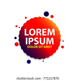 Label design vector template