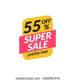 label discount 55% off vector